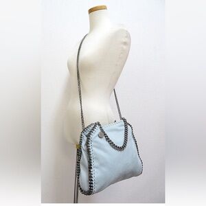 Stella McCartney Light Blue Chain Shoulder Bag
